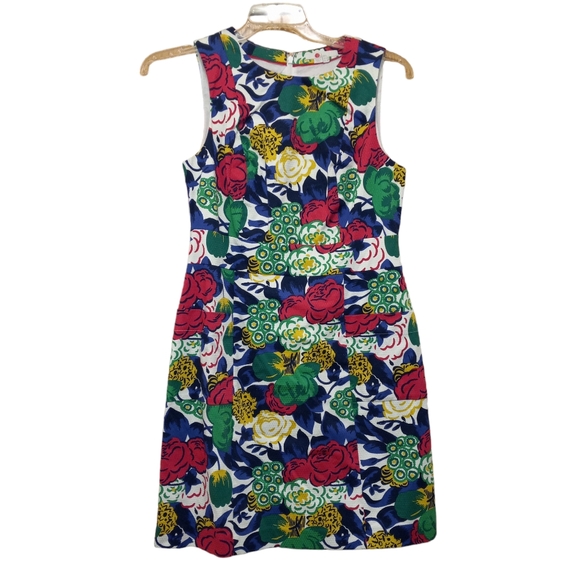 Boden Retro Pocket Floral Print Sheath Dress Size 8 - Picture 2 of 16